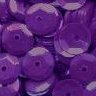 6mm Slightly Cupped Opaque Iridescent Dk Purple 100 Grams