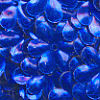 15mm Metallic Flower Cobalt Blue 100 Grams