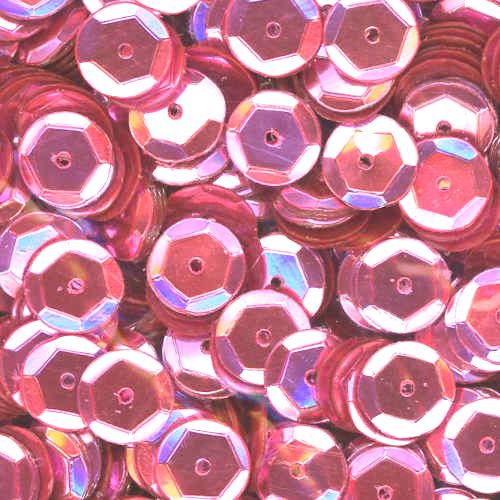 8mm Slightly Cupped Metallic Pink