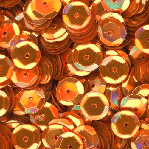 8mm Slightly Cupped Metallic Apricot