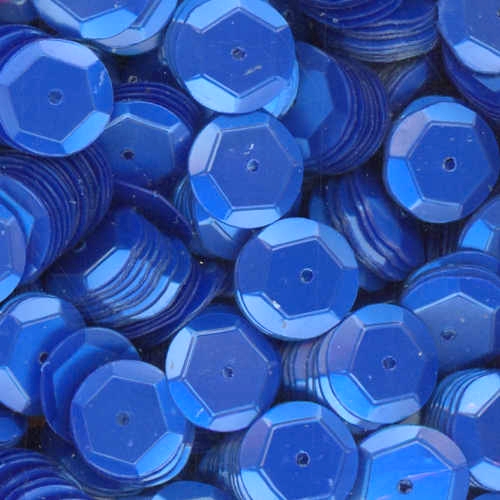8mm Slightly Cupped Satin Blue