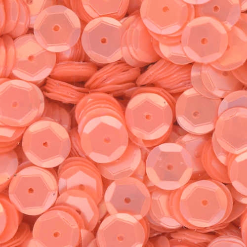 8mm Slightly Cupped Satin Pale Peach