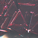 15mm Metallic Triangle Dark Red