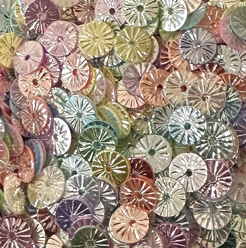 6mm Flat Embossed Luminous Sequins