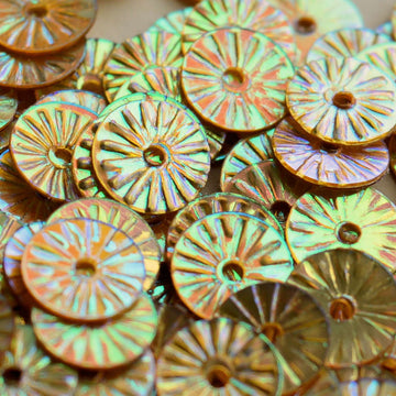 Crystal Metallic 6mm Flat Embossed