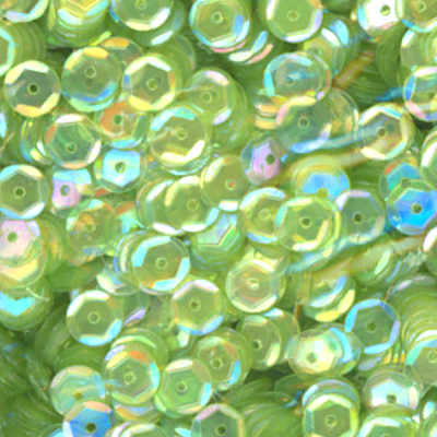 6mm Slightly Cupped Iridescent Sequins