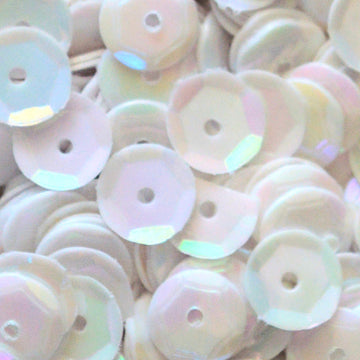 Opaque Iridescent White Sequins
