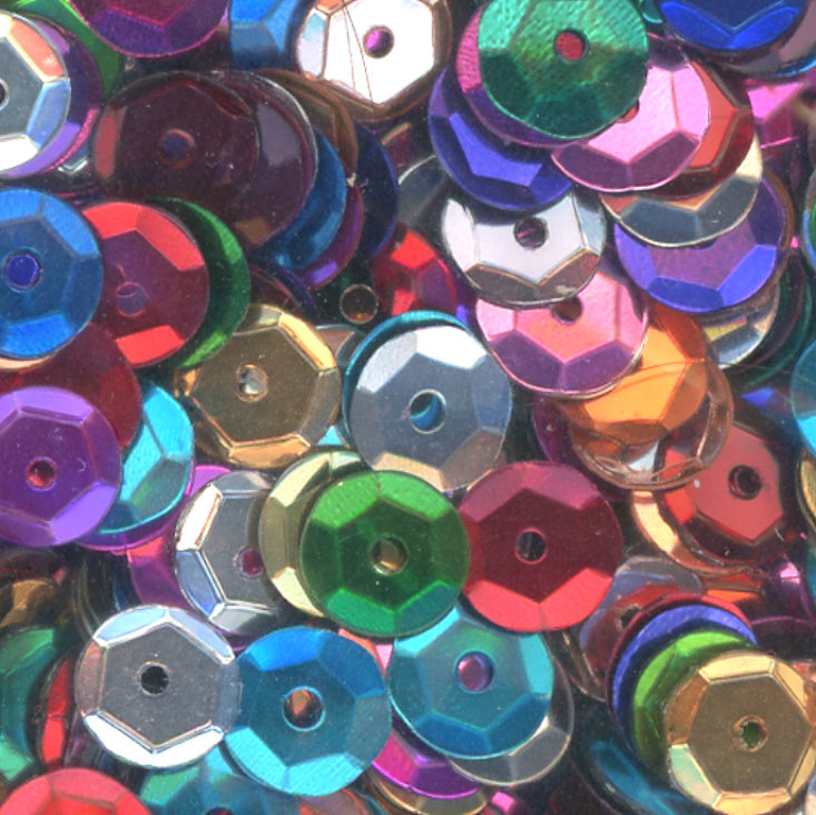 6mm Slightly Cupped Metallic Sequins