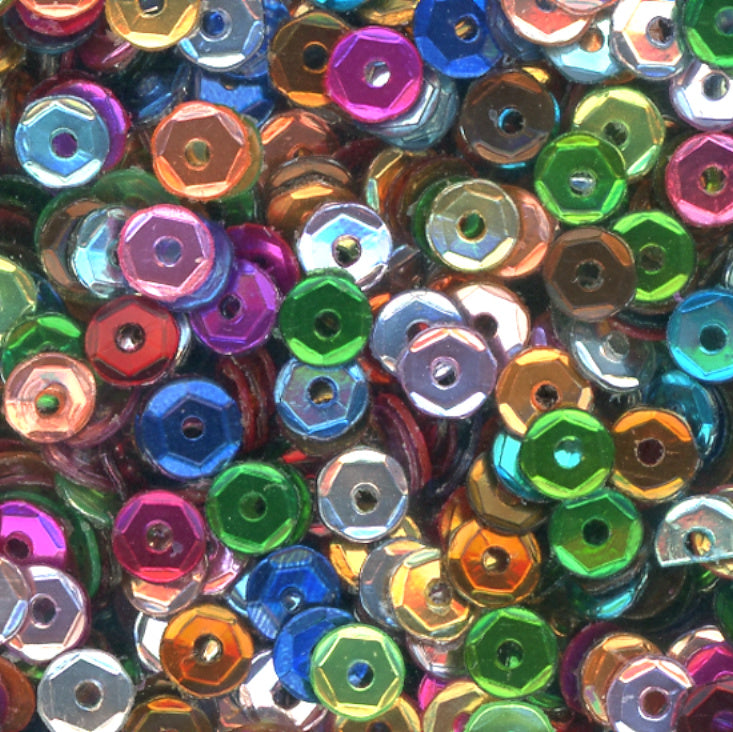 4mm Slightly Cupped Metallic Sequins