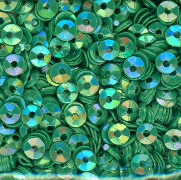 3mm Fully Cupped Opaque Iridescent Sequins
