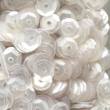 White Satin Sequins and Shapes