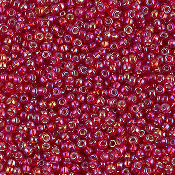 11/0 Miyuki Silver Lined Flame Red AB 24-gram tube