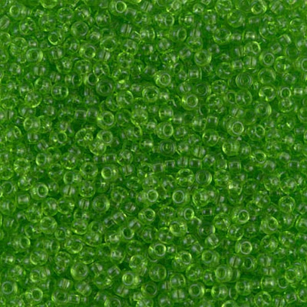 Close-up of green glass beads
