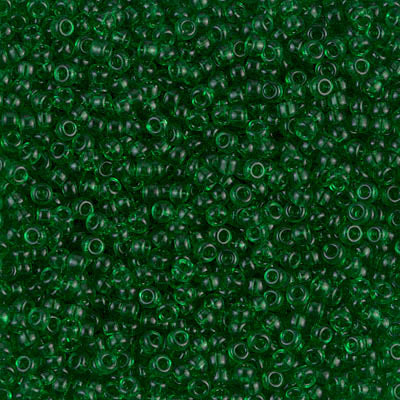 11/0 Miyuki Transparent Green 24-gram tube