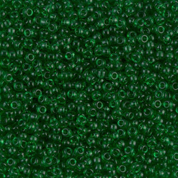 Close-up of green glass beads