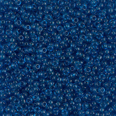 11/0 Miyuki Transparent Capri Blue 24-gram tube
