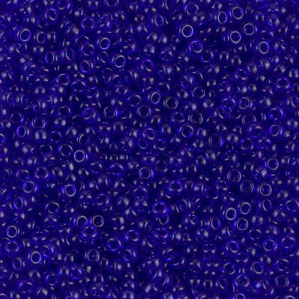 Close-up of blue glass beads