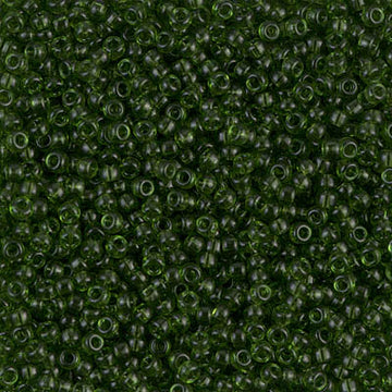 11/0 Miyuki Transparent Olive Green 24-gram tube