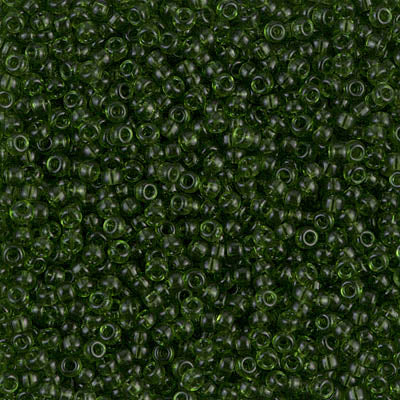 11/0 Miyuki Transparent Olive Green 24-gram tube
