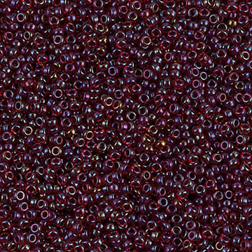 11/0 Miyuki Lined Cranberry AB 24-gram tube