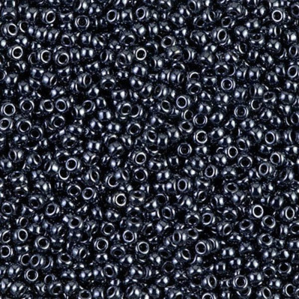 Close-up of black seed beads