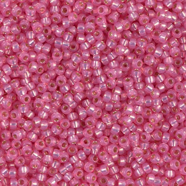 Close-up of pink glass beads