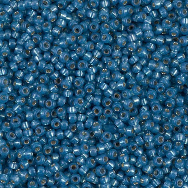 Close-up of blue glass beads