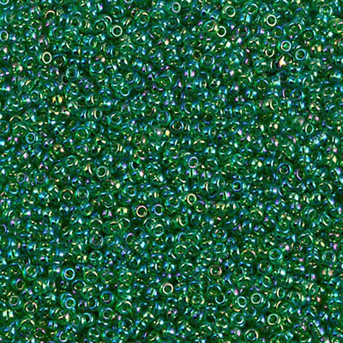 15/0 Miyuki Transparent Green AB