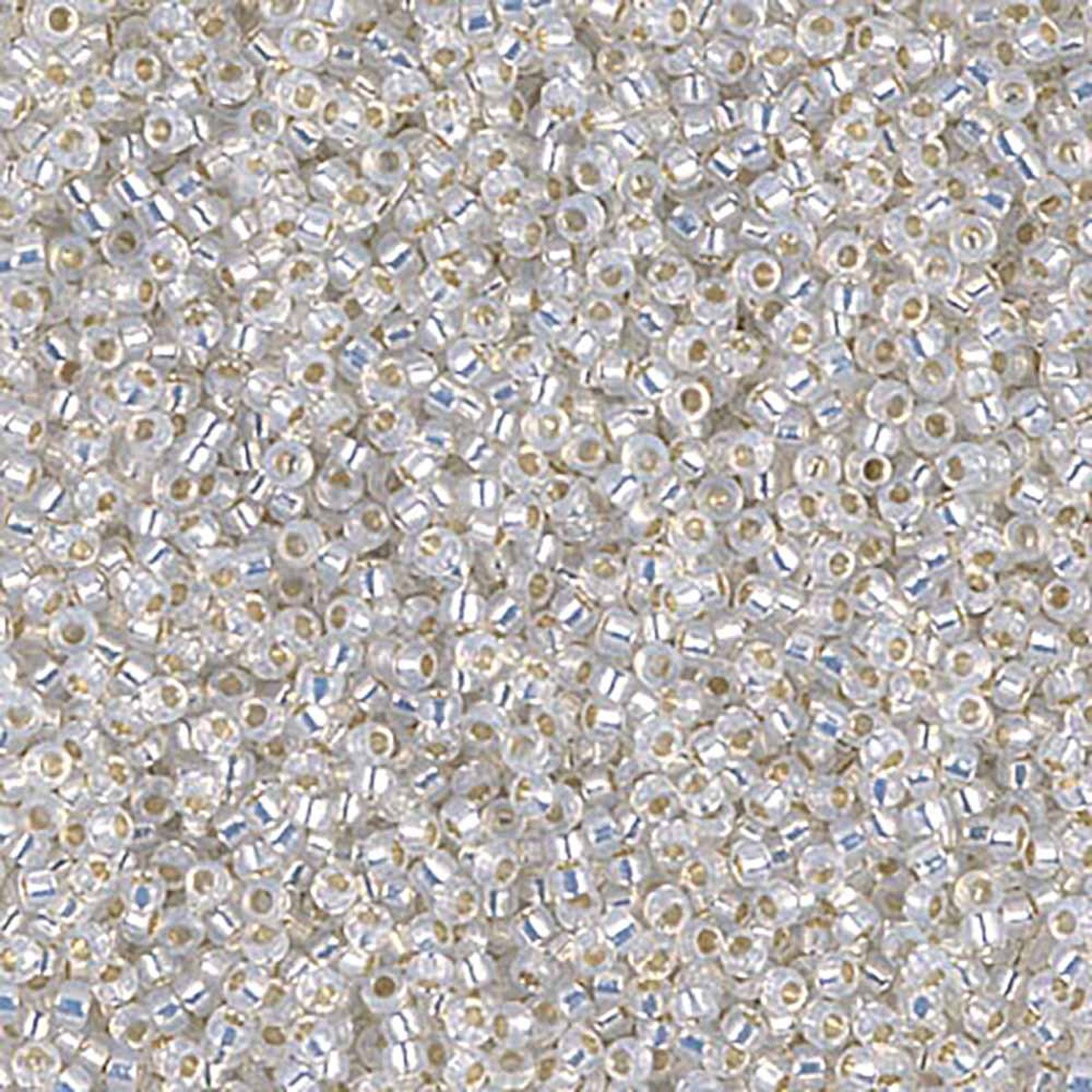 15/0 Miyuki Gilt Lined White Opal