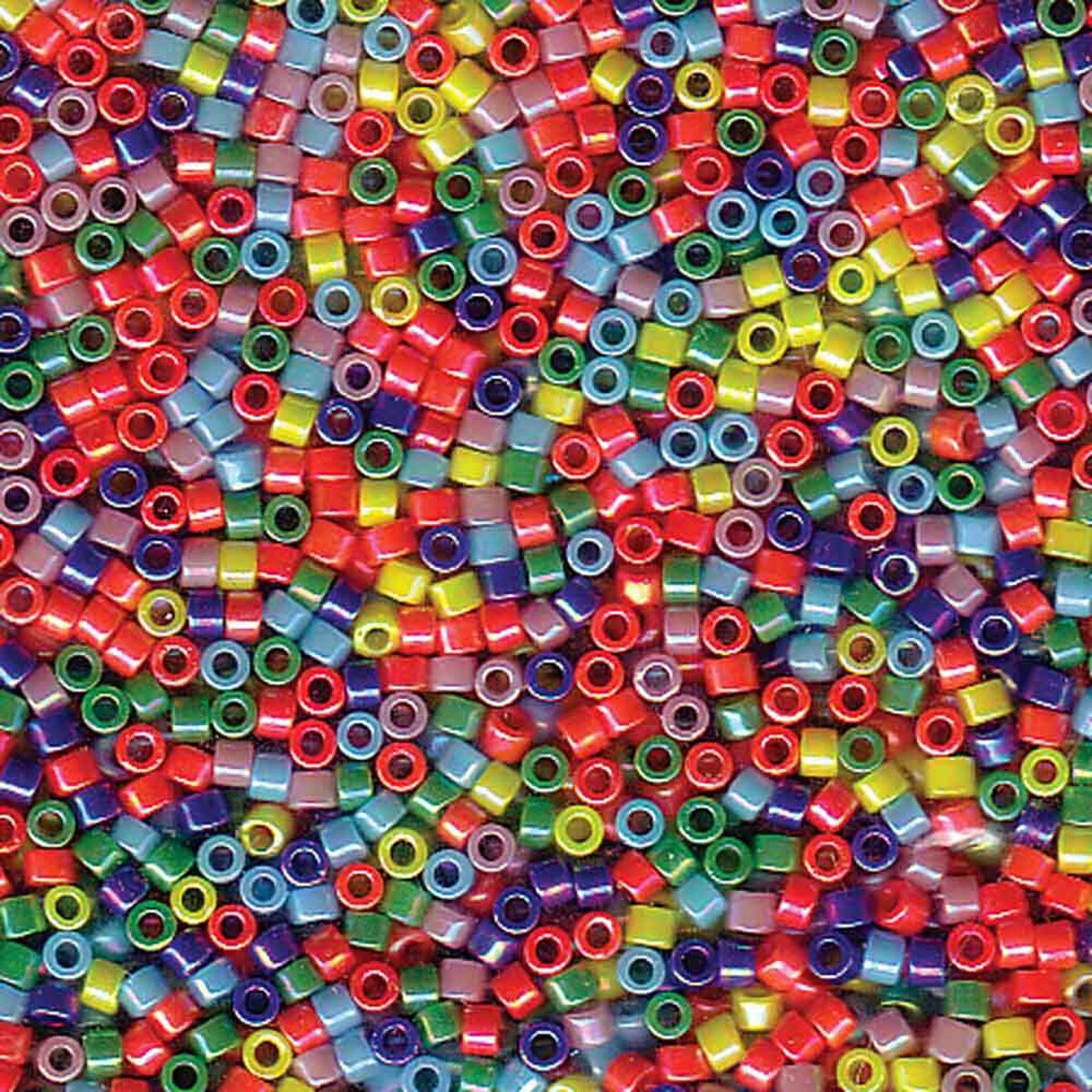 Delica 11/0 Opaque Rainbow AB Mix