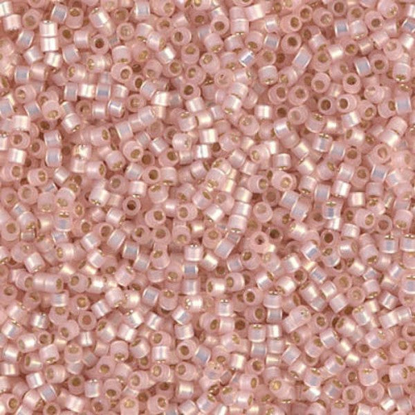 Close-up of small pink glass beads