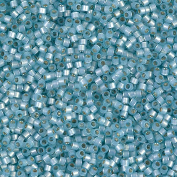 Close-up of small aqua blue bead