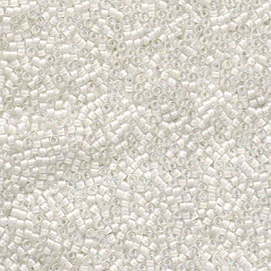 Delica 11/0 White Lined AB - Cartwright's Sequins
