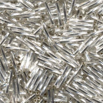Miyuki 2.0x12mm Twist Bugle Silver Lined Crystal