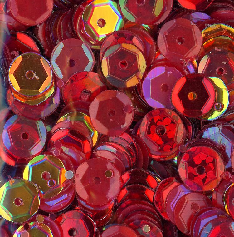 6mm Slightly Cupped Well Red Sequin blend 100 grams