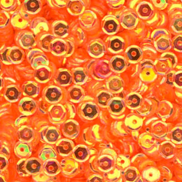 5mm Slightly Cupped Crystal Iris Clementine