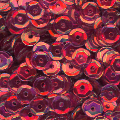 5mm Slightly Cupped Crystal Iris Cranberry 50 Grams