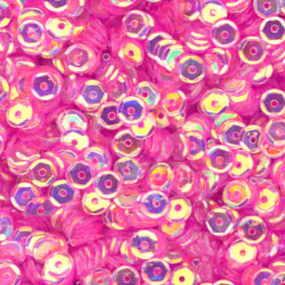 5mm Slightly Cupped Crystal Iris Bubblegum