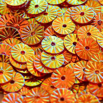 6mm Flat Embossed Crystal Iris Volcano