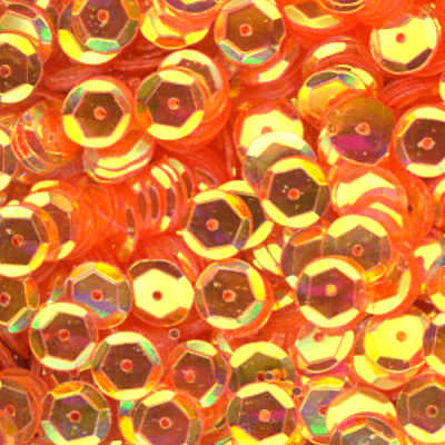 10mm Slightly Cupped Crystal Iris Clementine 100 Grams