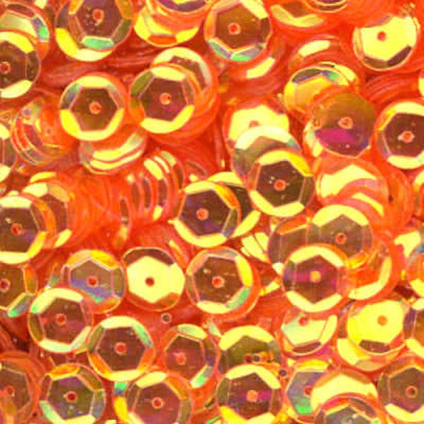 10mm Slightly Cupped Crystal Iris Clementine 100 Grams