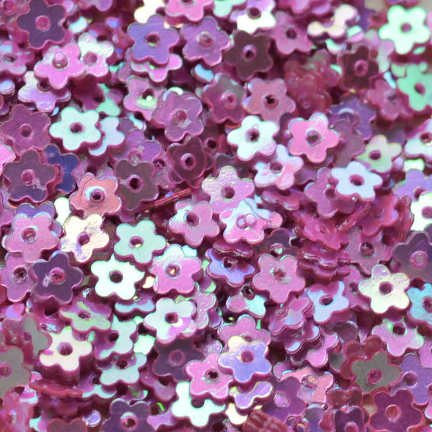 4mm Flat Flower Crystal Metallic Enchanted