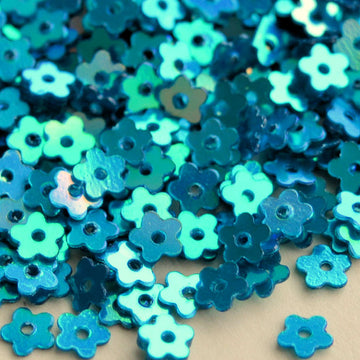 4mm Flat Flower Crystal Metallic Mermaid
