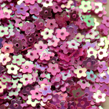 4mm Flat Flower Crystal Metallic Regal Rose