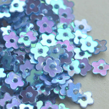 4mm Flat Flower Crystal Metallic Ice Queen