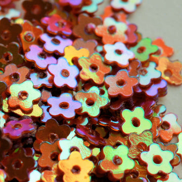 4mm Flat Flower Crystal Metallic Gilded