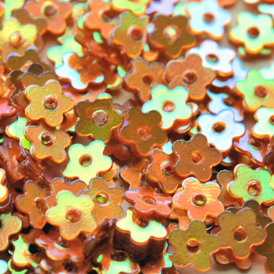 4mm Flat Flower Crystal Metallic Calypso