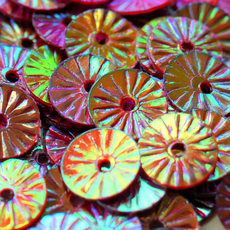Crystal Metallic 6mm Embossed Flamenco