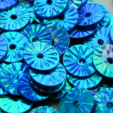 Crystal Metallic 6mm Embossed Royal Blue