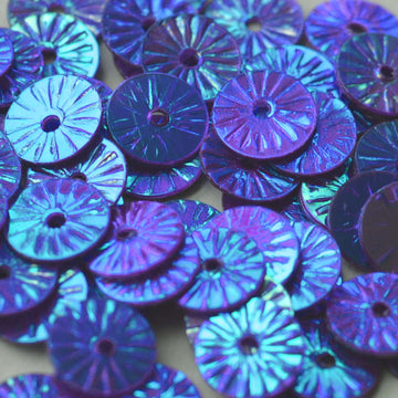 Crystal Metallic 6mm Embossed Grape Beyond